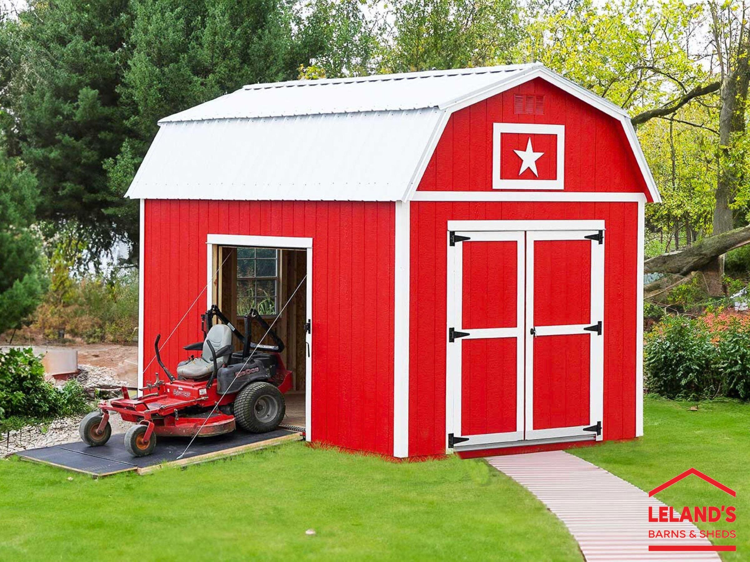 lofted barn side entry shed